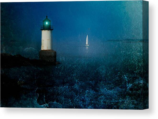 Salem Canvas Print featuring the photograph Blue horizon by Jeff Folger