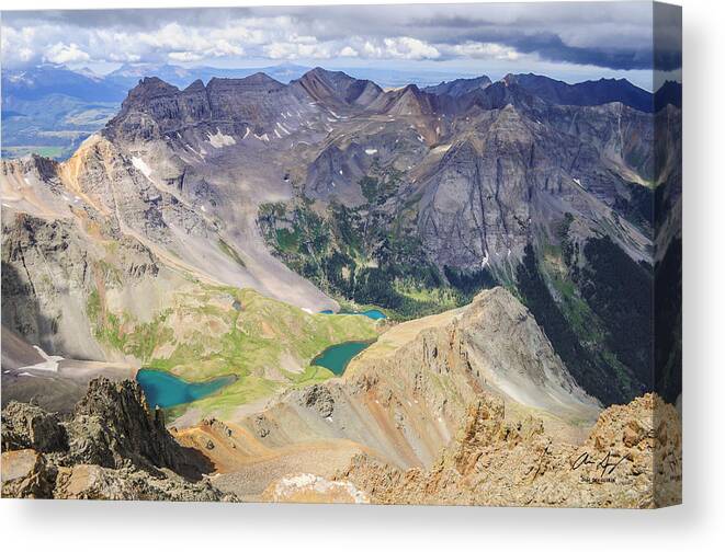 Colorado Canvas Print featuring the photograph Blue Lakes by Aaron Spong