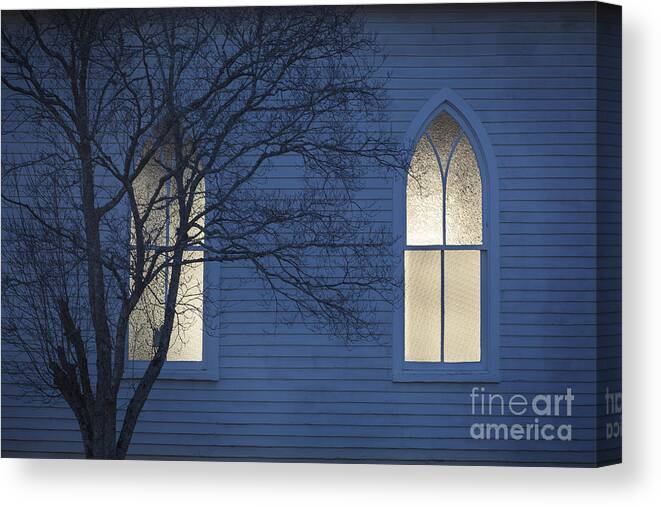 Church Canvas Print featuring the photograph Blue Mulberry by T Lowry Wilson
