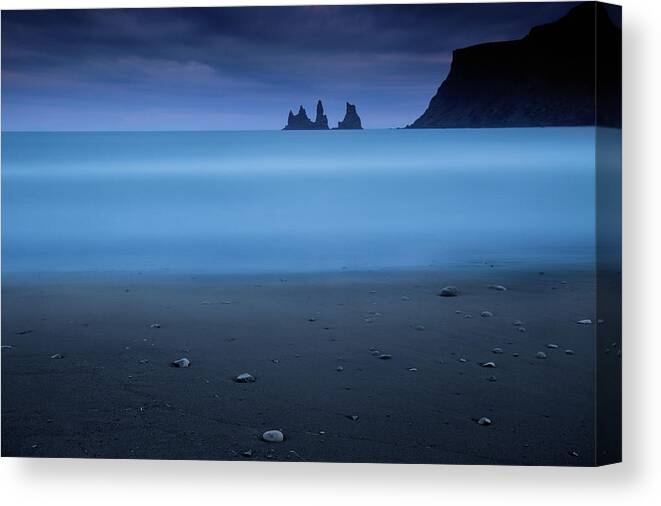 Iceland Canvas Print featuring the photograph Blue Night 2 by Amnon Eichelberg