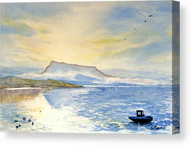 Landscape Canvas Print featuring the painting Blue Rigi by Glenn Marshall