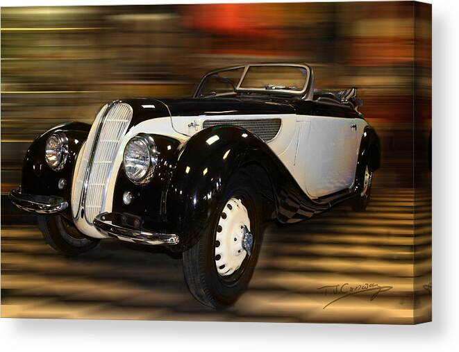 Vintage Car Canvas Print featuring the photograph BMW 327 1938 Sports Tourer by Tom Conway