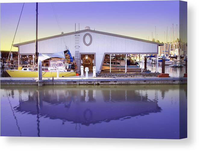 Boat Canvas Print featuring the photograph Boat House by Sonya Lang