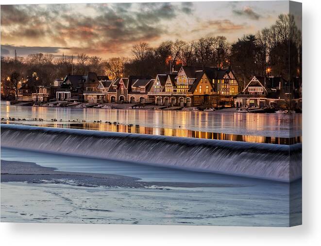 Boat House Row Canvas Print featuring the photograph Boathouse Row Philadelphia PA by Susan Candelario