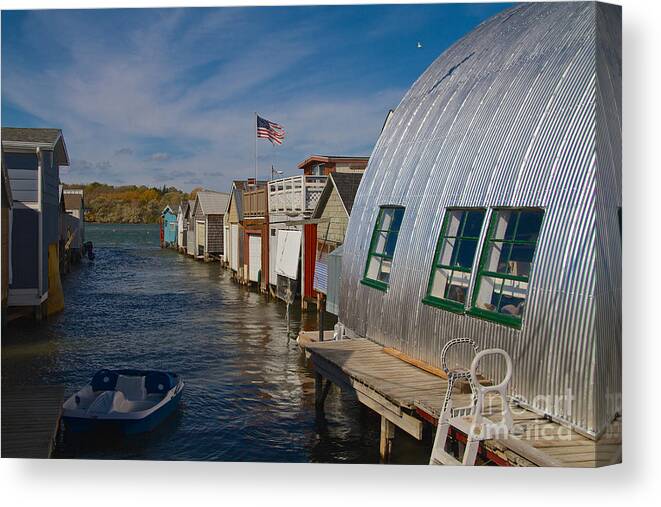 Boathouse Canvas Print featuring the photograph Boathouse by William Norton