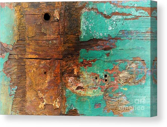 Newel Hunter Canvas Print featuring the photograph Boatyard Abstract 6 by Newel Hunter