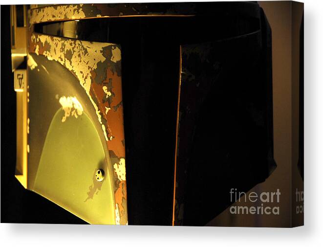 Boba Canvas Print featuring the photograph Boba Fett Helmet 121 by Micah May