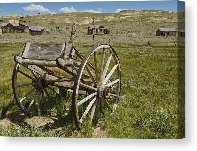 Bodie Canvas Print featuring the photograph Bodie California Last Ride by LeeAnn McLaneGoetz McLaneGoetzStudioLLCcom