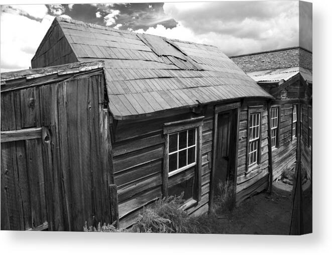 Bodie California State Park Canvas Print featuring the photograph Bodie Row House by Jim Snyder