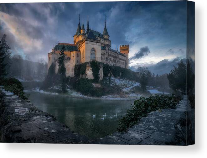 Architecture Canvas Print featuring the photograph Bojnice Castle by Karol Va?an