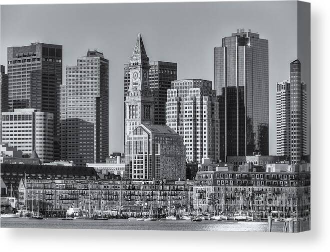 Clarence Holmes Canvas Print featuring the photograph Boston Harbor and Skyline II by Clarence Holmes