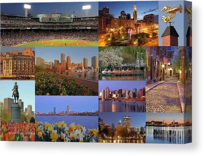 Fenway Park Canvas Print featuring the photograph Boston Landmarks Photography by Juergen Roth