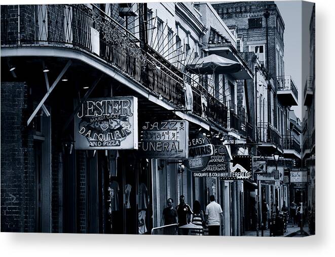 Neon Canvas Print featuring the photograph Bourbon Street New Orleans by Alexandra Till