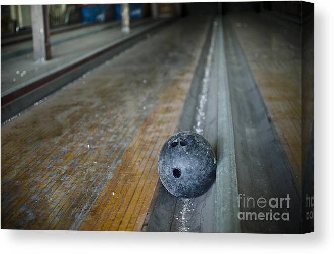 Scranton Canvas Print featuring the photograph Bowling Ball by Jessica Berlin