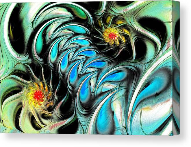 Malakhova Canvas Print featuring the digital art Brain Stimulation by Anastasiya Malakhova