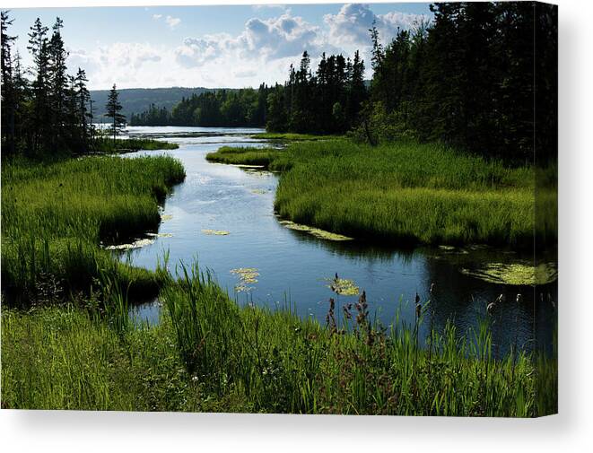 Tranquility Canvas Print featuring the photograph Bras Dor Lake On A Summers Evening by Paul Chapman