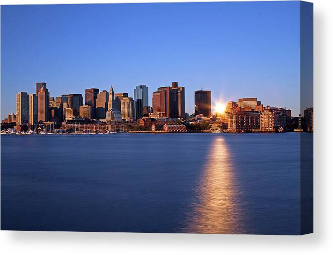 Boston Canvas Print featuring the photograph Bright and Sunny Boston by Juergen Roth