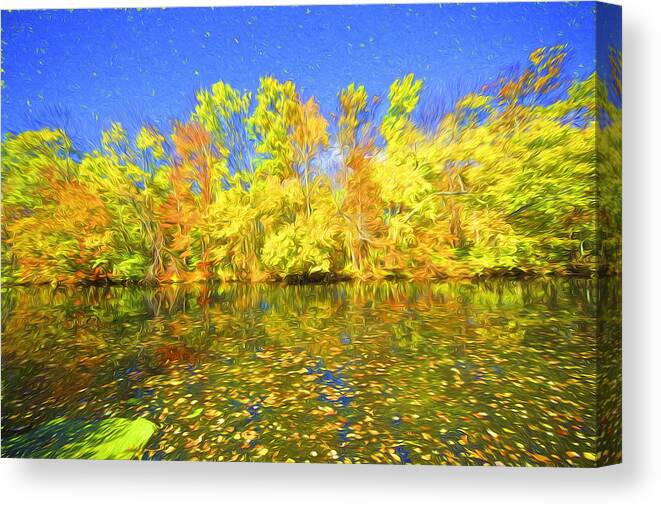 Autumn Canvas Print featuring the painting Bright Autumn Colors by David Letts