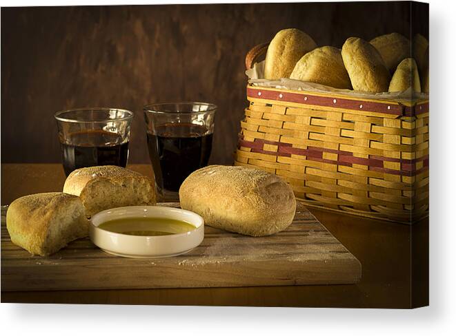 Bread Canvas Print featuring the photograph Broken Bread by Wayne Meyer