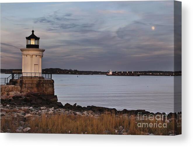 Maine Canvas Print featuring the photograph Bug Light by Karin Pinkham