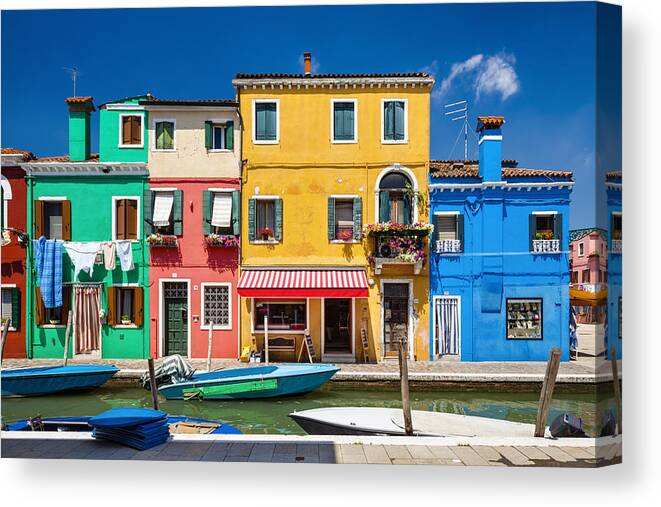 Arch Canvas Print featuring the photograph Burano by Jorg Greuel