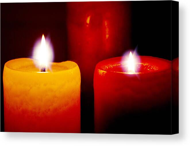 Candle Canvas Print featuring the photograph By Candlelight by Julie Kiefer