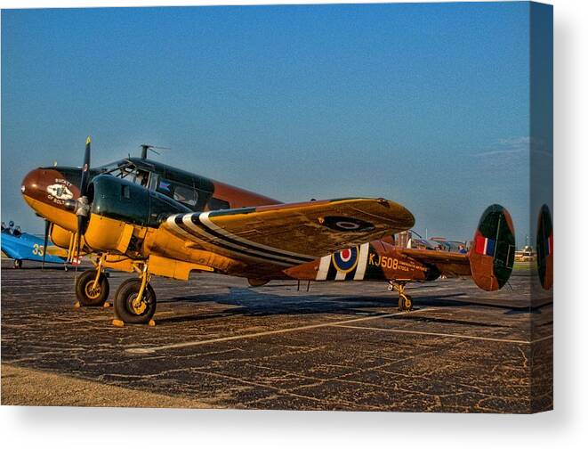 C45 Canvas Print featuring the photograph C45 Expediter Airplane by Tim McCullough