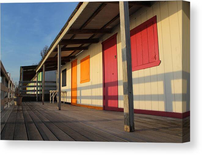 Cabana Canvas Print featuring the photograph Cabana's West Meadow Beach New York by Bob Savage