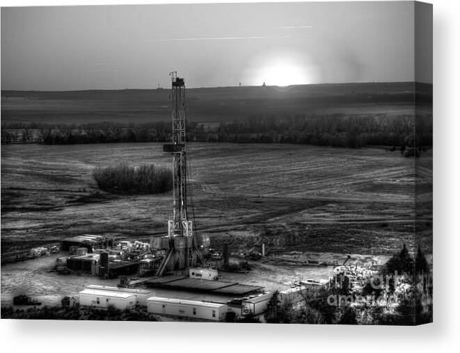 Oil Rig Canvas Print featuring the photograph Cac001-137 by Cooper Ross
