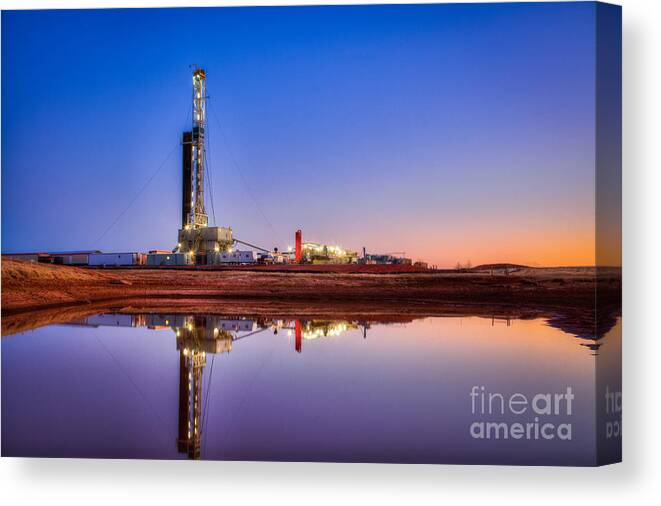 Oil Rig Canvas Print featuring the photograph Cac006-92 by Cooper Ross