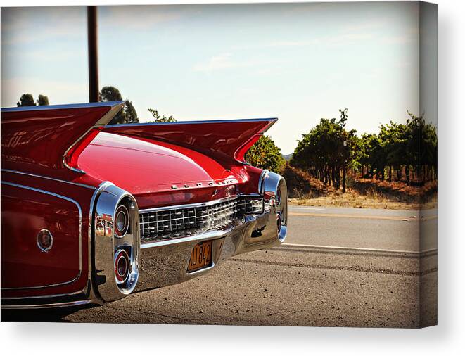 Cadillac Canvas Print featuring the photograph Cadillac in Wine Country by Steve Natale
