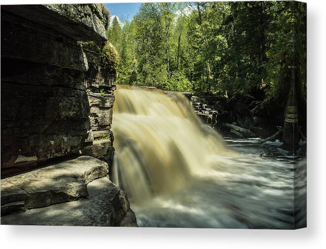 Falls Canvas Print featuring the photograph Canyon Falls by Jill Laudenslager