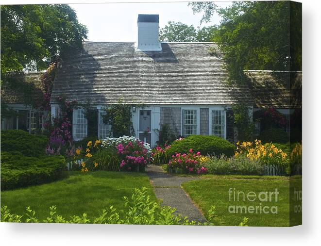 Cottage Canvas Print featuring the photograph Cape Cod Cottage by Amazing Jules