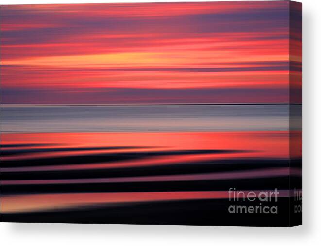 Sunset Canvas Print featuring the digital art Cape Cod Sunset Abstract by Jayne Carney