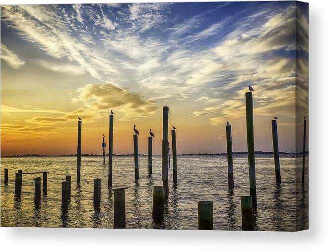 Southport Canvas Print featuring the photograph Cape Fear Sunrise by Nick Noble