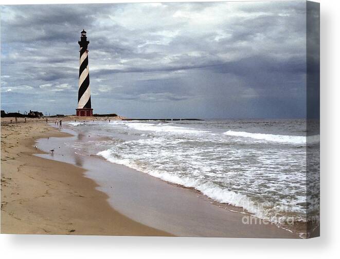 North Carolina Canvas Print featuring the photograph Cape Hatteras Lighthouse by Tom Brickhouse