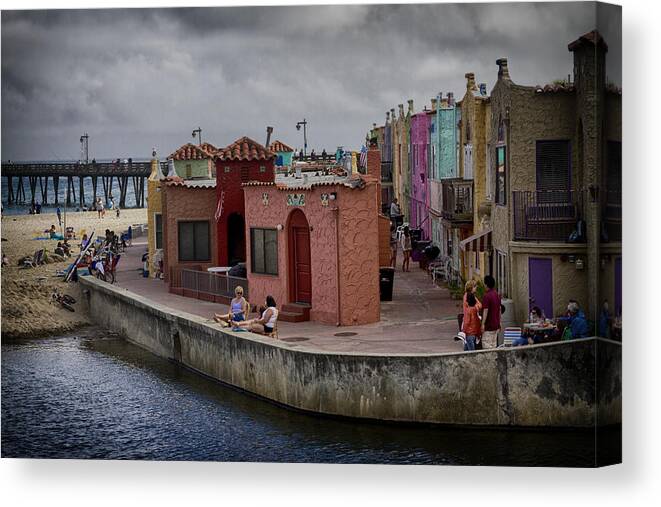 Capitola Canvas Print featuring the photograph Capitola Scene by Robert Woodward