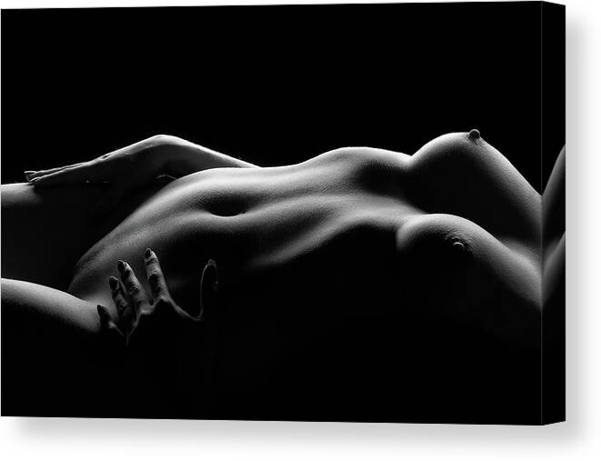 Bodyscape Canvas Print featuring the photograph Caressed By Light (i) by Burkhard Achtergarde