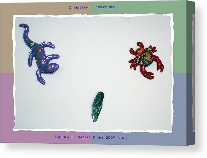 Photography Canvas Print featuring the photograph Caribbean Creatures No. 2 by Fabiola L Nadjar Fiore
