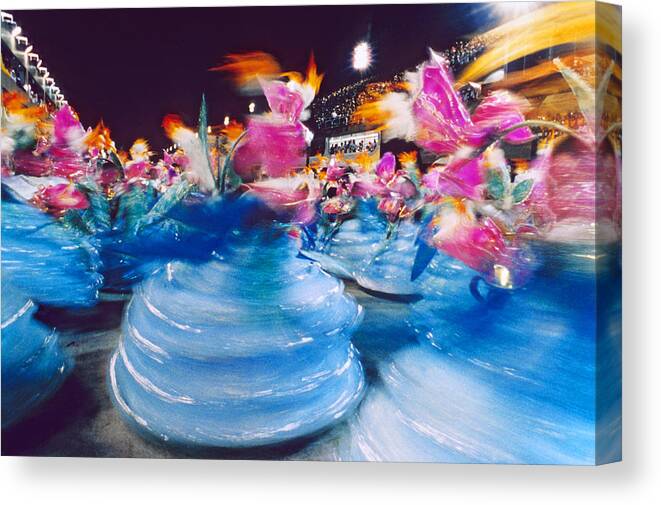 People Canvas Print featuring the photograph Carnival in Rio de Janeiro - Baianas by Luoman