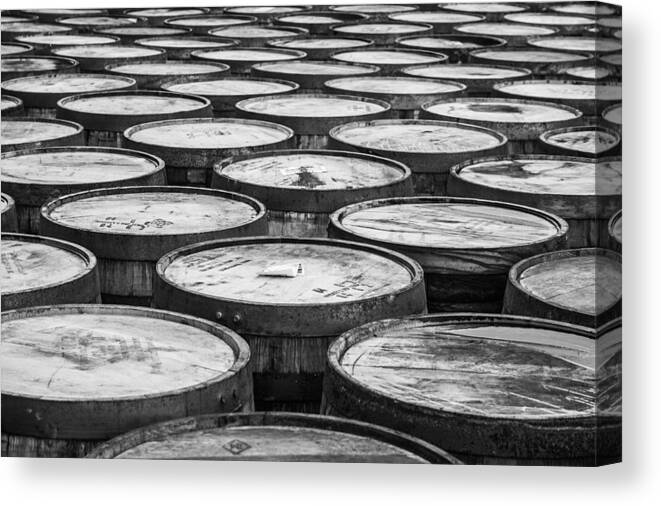 Whisky Canvas Print featuring the photograph Casks by Ralf Kaiser