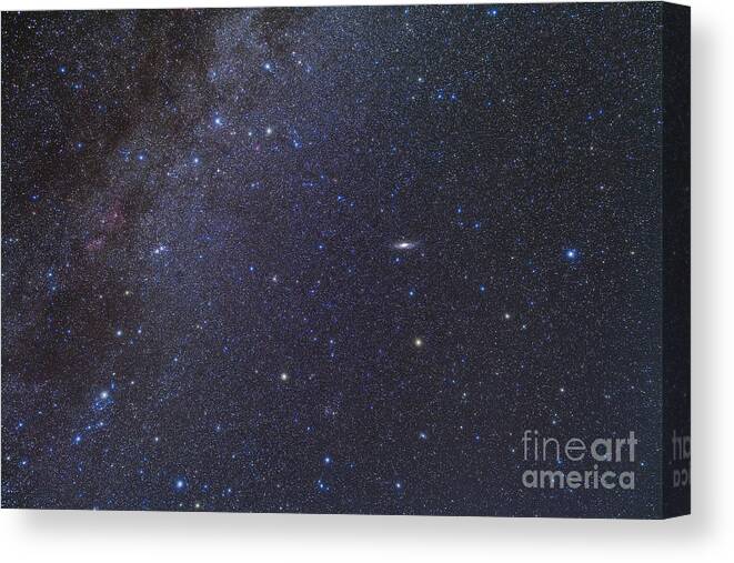 Andromeda Canvas Print featuring the photograph Cassiopeia, Perseus And Andromeda Area by Alan Dyer