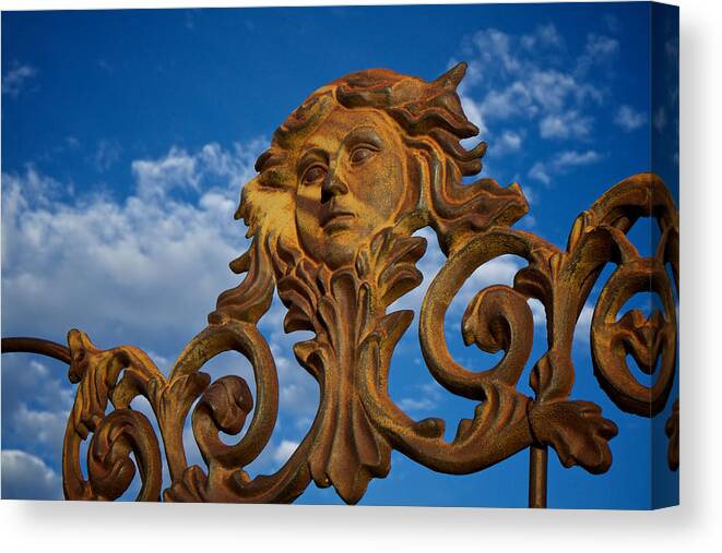 Cast Iron Canvas Print featuring the photograph Cast Iron Maiden of the Sky by Mary Lee Dereske