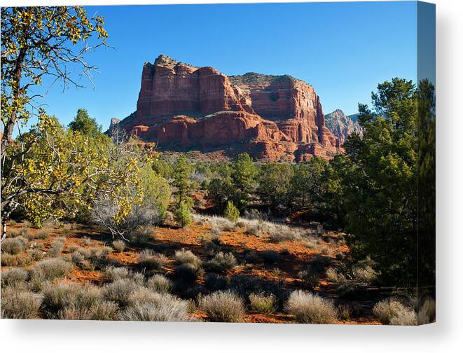 Scenics Canvas Print featuring the photograph Castle Rock Near Sedona by Jacobh