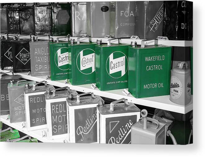 Display Canvas Print featuring the photograph Castrol Green by Chris Smith