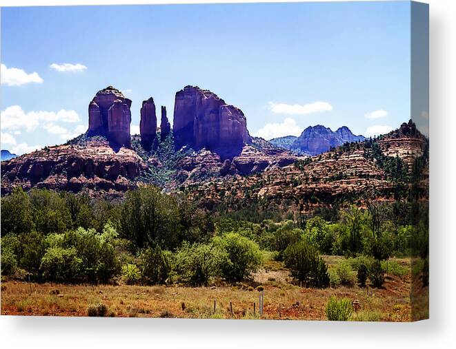 Color Canvas Print featuring the photograph Cathedral Rock -1 by Alan Hausenflock