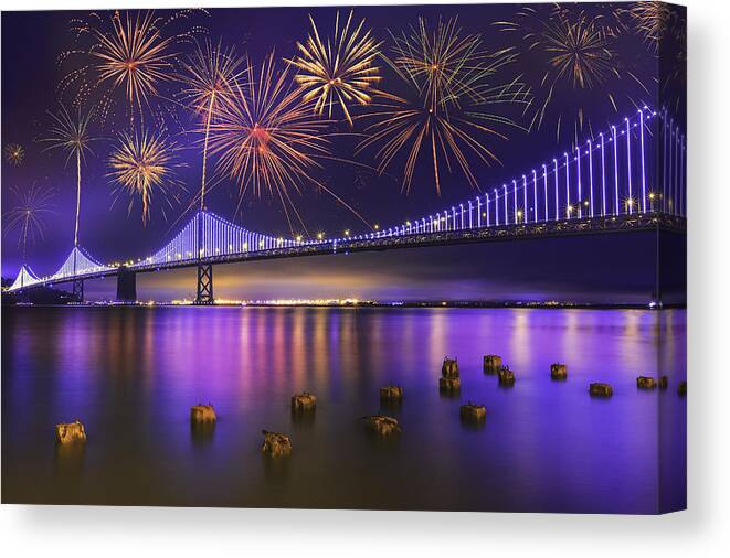 Bay Canvas Print featuring the photograph Celebration on the Bay by Don Hoekwater Photography
