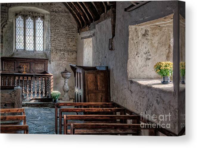 St Celynnin Church Canvas Print featuring the photograph Celynnin Church v2 by Adrian Evans