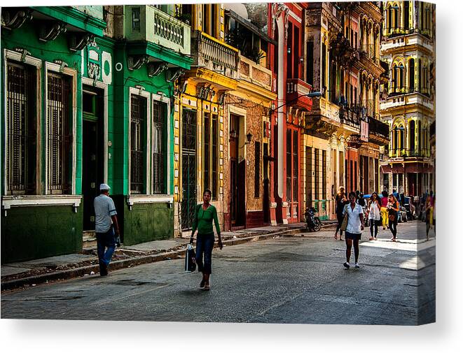Cuba Canvas Print featuring the photograph Central Havana by Patrick Boening