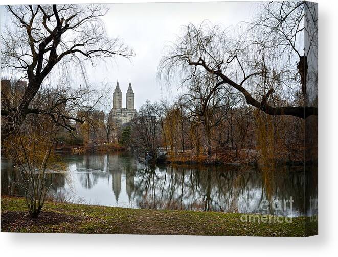San Remo Canvas Print featuring the photograph Central Park and San Remo building in the background by RicardMN Photography
